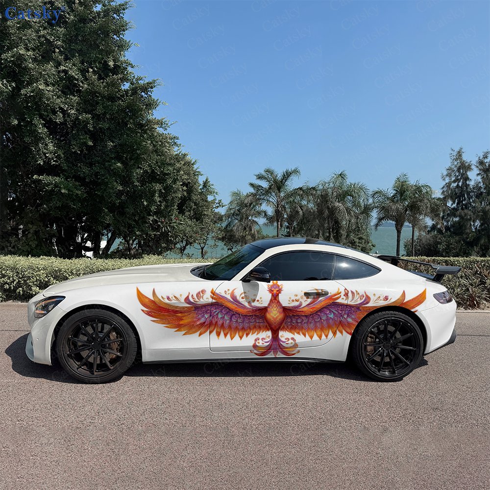 Car Accessories Phoenix - 2pcs Blazing Phoenix Car Side Wraps,