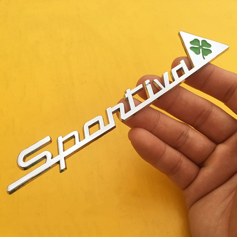 Car Accessories Sticker - High-quality Modification Metal Stickers SPORTIVA Four-leaf