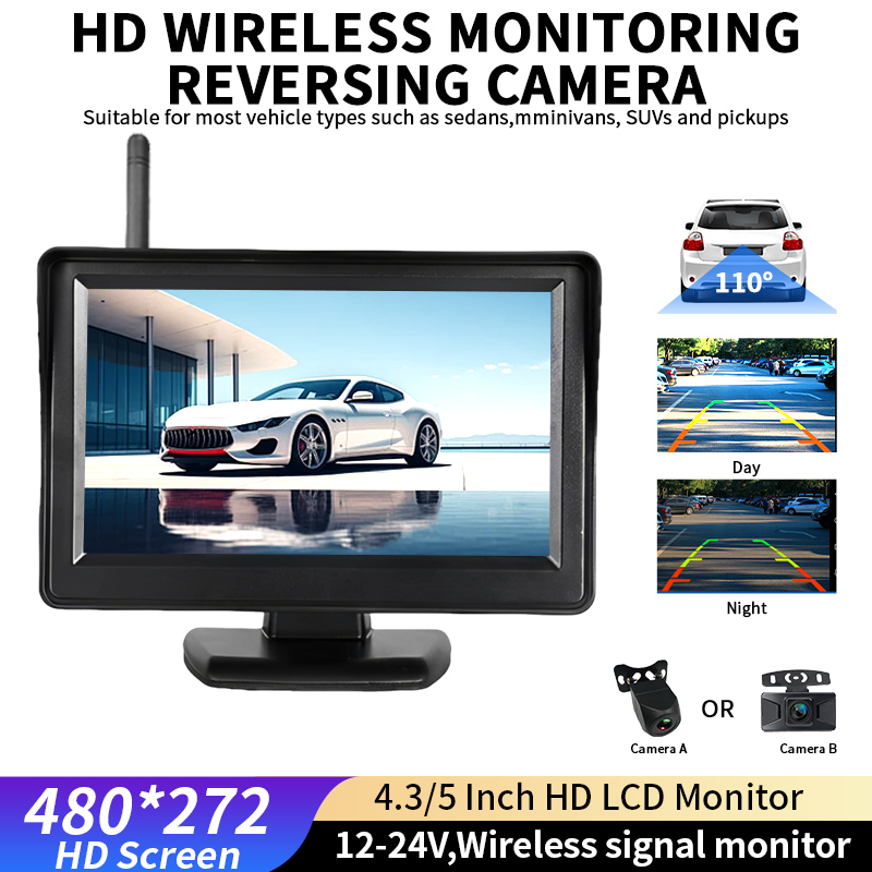 Car Accessories Online - Wireless Backup Camera With 4.3 /