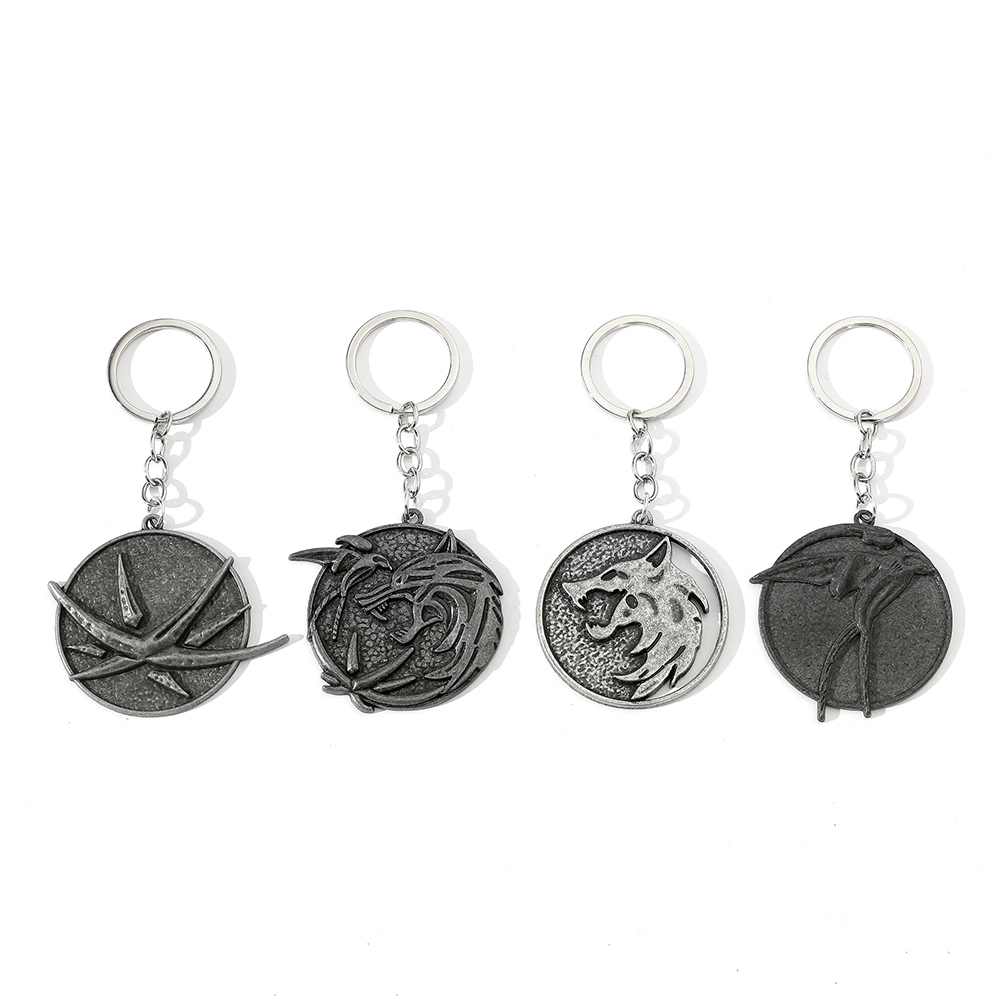 Vintage Wolf Head Keychain Gam - Car Accessories Gifts For Men ulasan dan harga