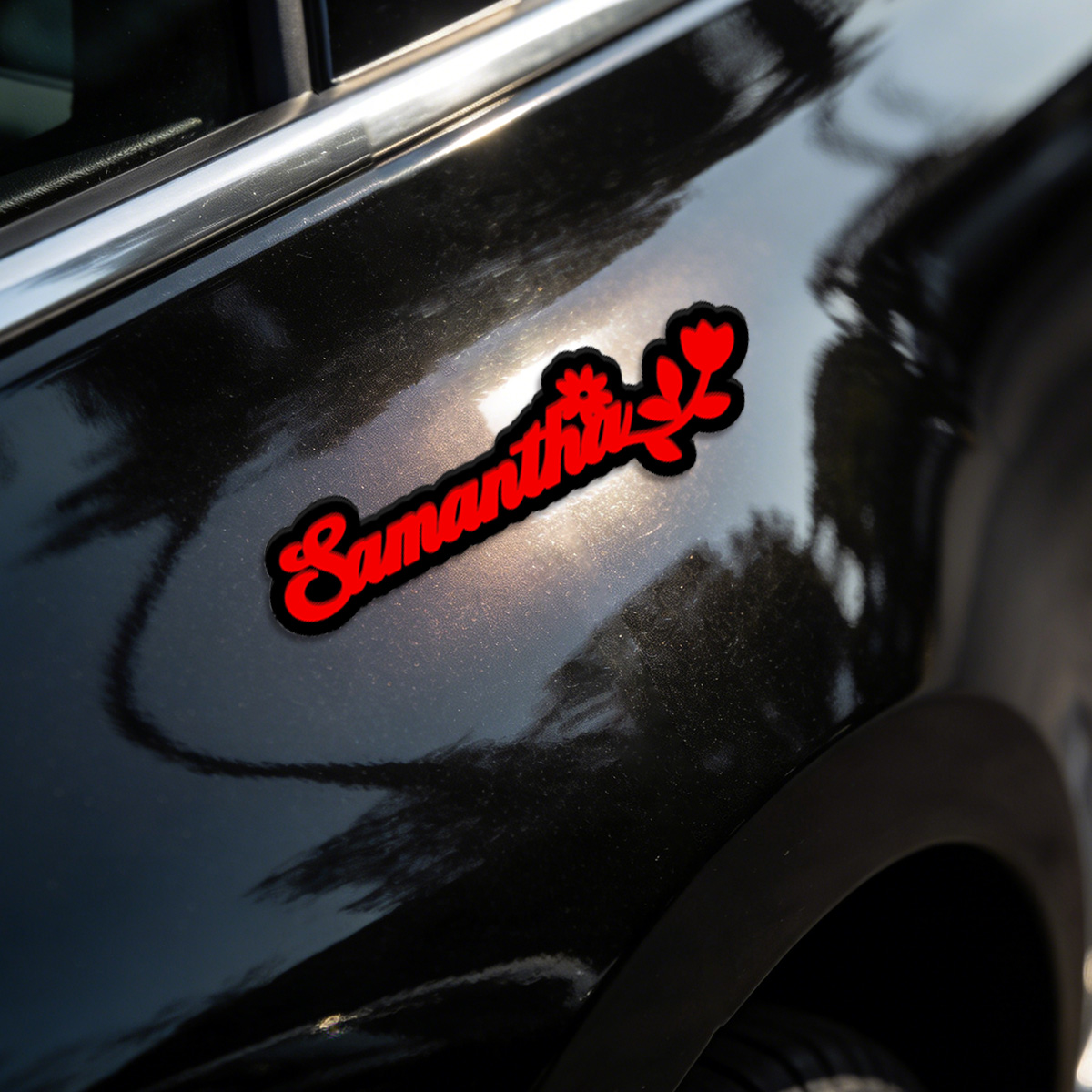 Floral Style Car Sticker, Wate - Car Accessories Sticker ulasan dan harga