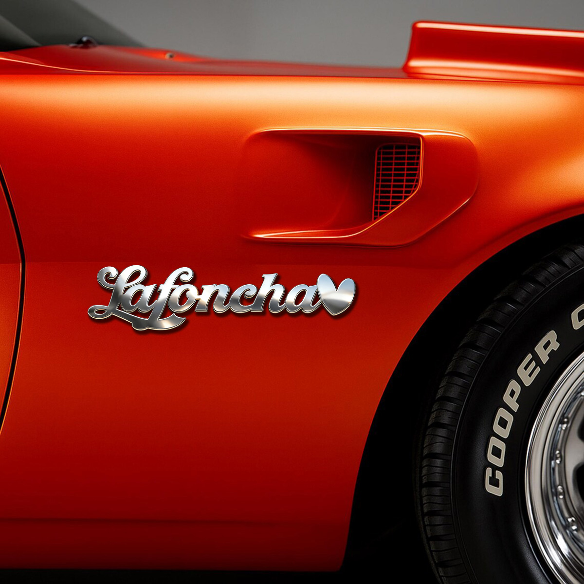 Custom Font Heart 3D Metal Car - Car Accessories Sticker ulasan dan harga