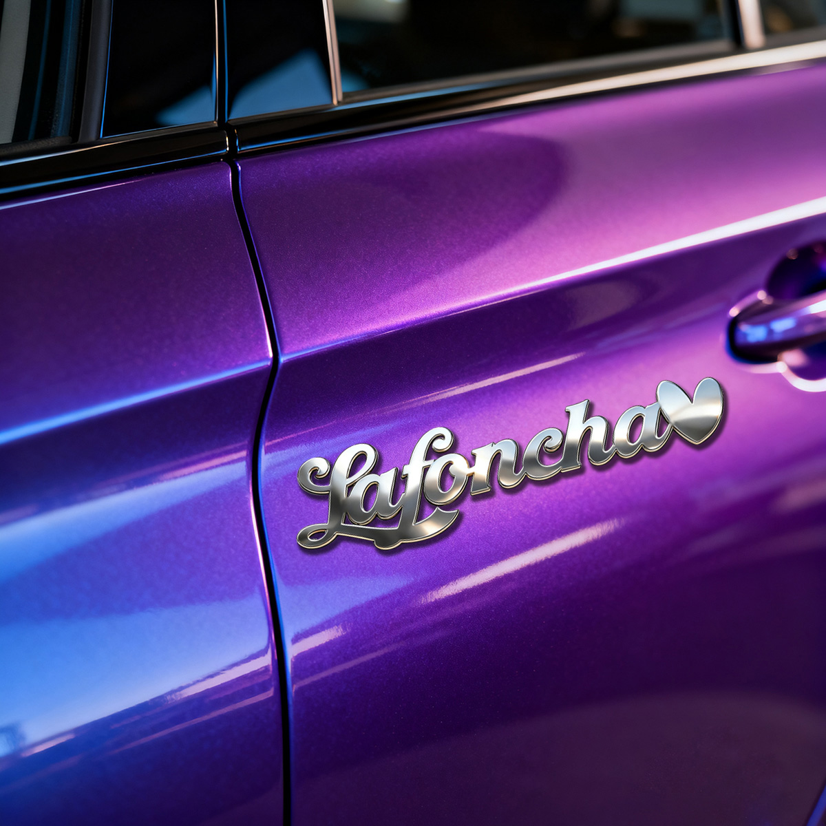 Custom Font Heart 3D Metal Car - Car Accessories Sticker ulasan dan harga