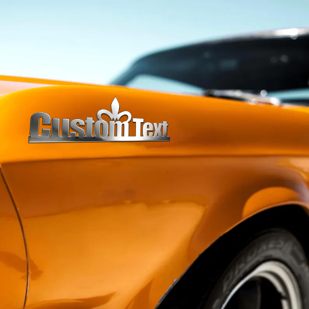Classic Font Chic Crown Metal  - Car Accessories Sticker ulasan dan harga