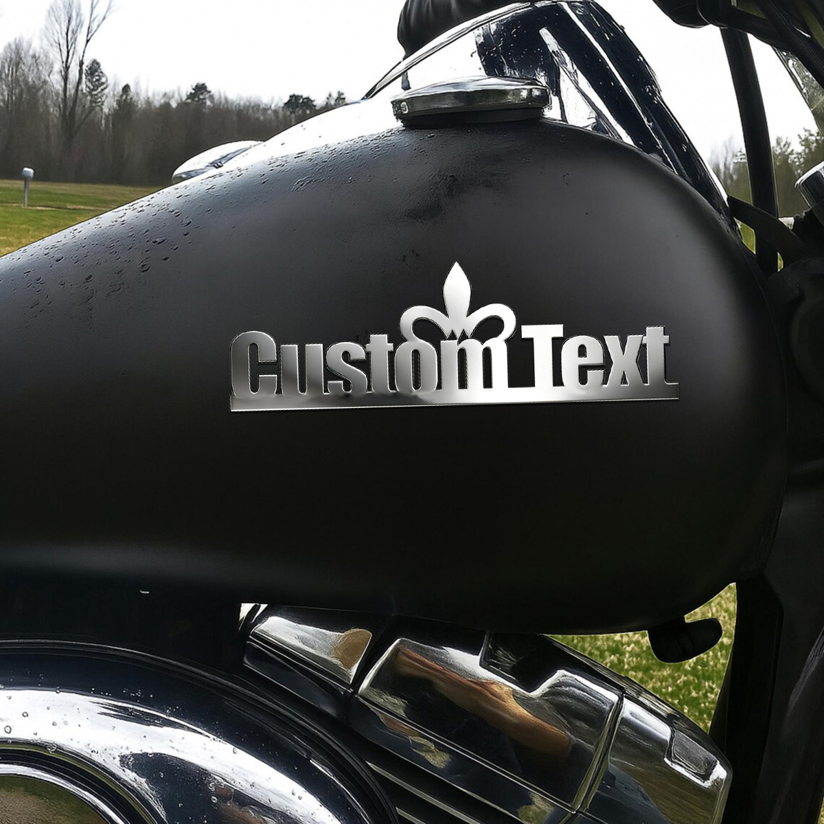 Classic Font Chic Crown Metal  - Car Accessories Sticker ulasan dan harga