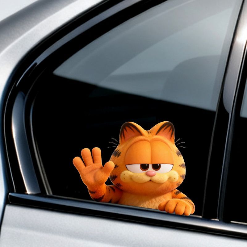 Garfield anime cartoon cute fu - Car Accessories Sticker ulasan dan harga