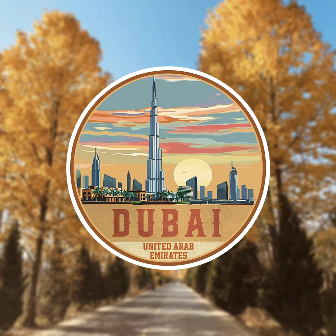 1Pc Matte Dubai UAE Cartoon So - Car Accessories Uae ulasan dan harga