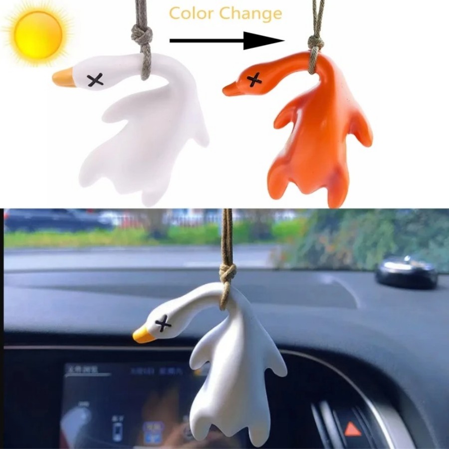 Color Change Duck Car Ornament - Car Accessories Unique ulasan dan harga