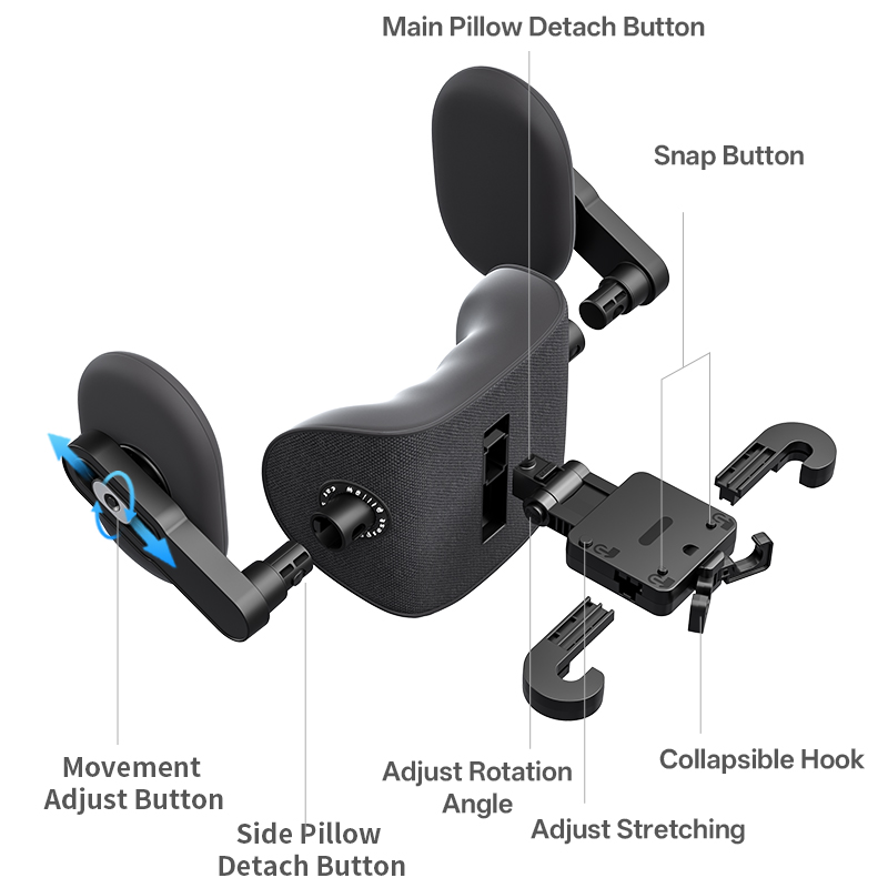 Adjustable Car Headrest Pillow - Car Seat Cushion Memory Foam ulasan dan harga