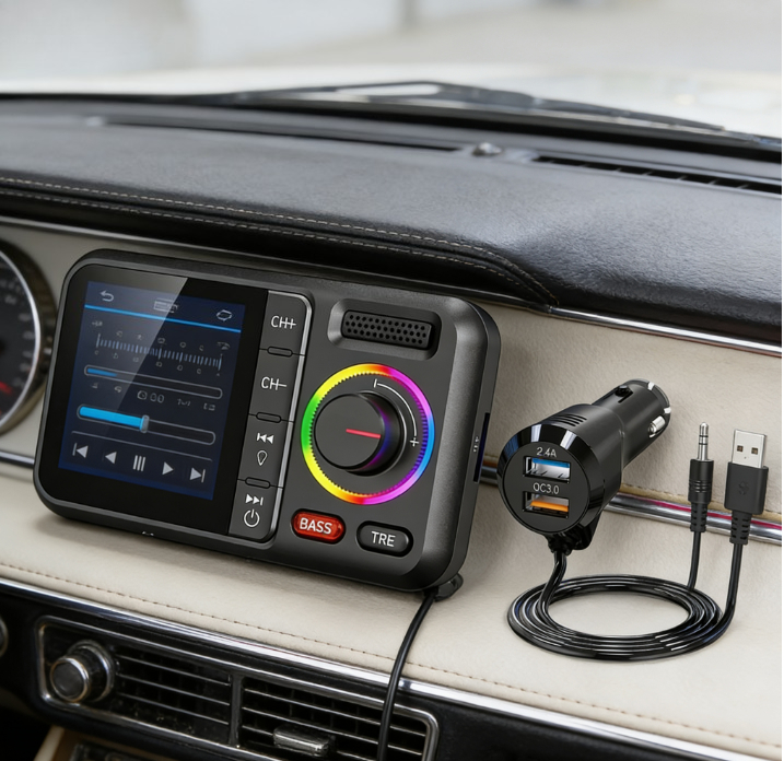 Wireless FM Transmitter with B - Wireless Car Charger ulasan dan harga