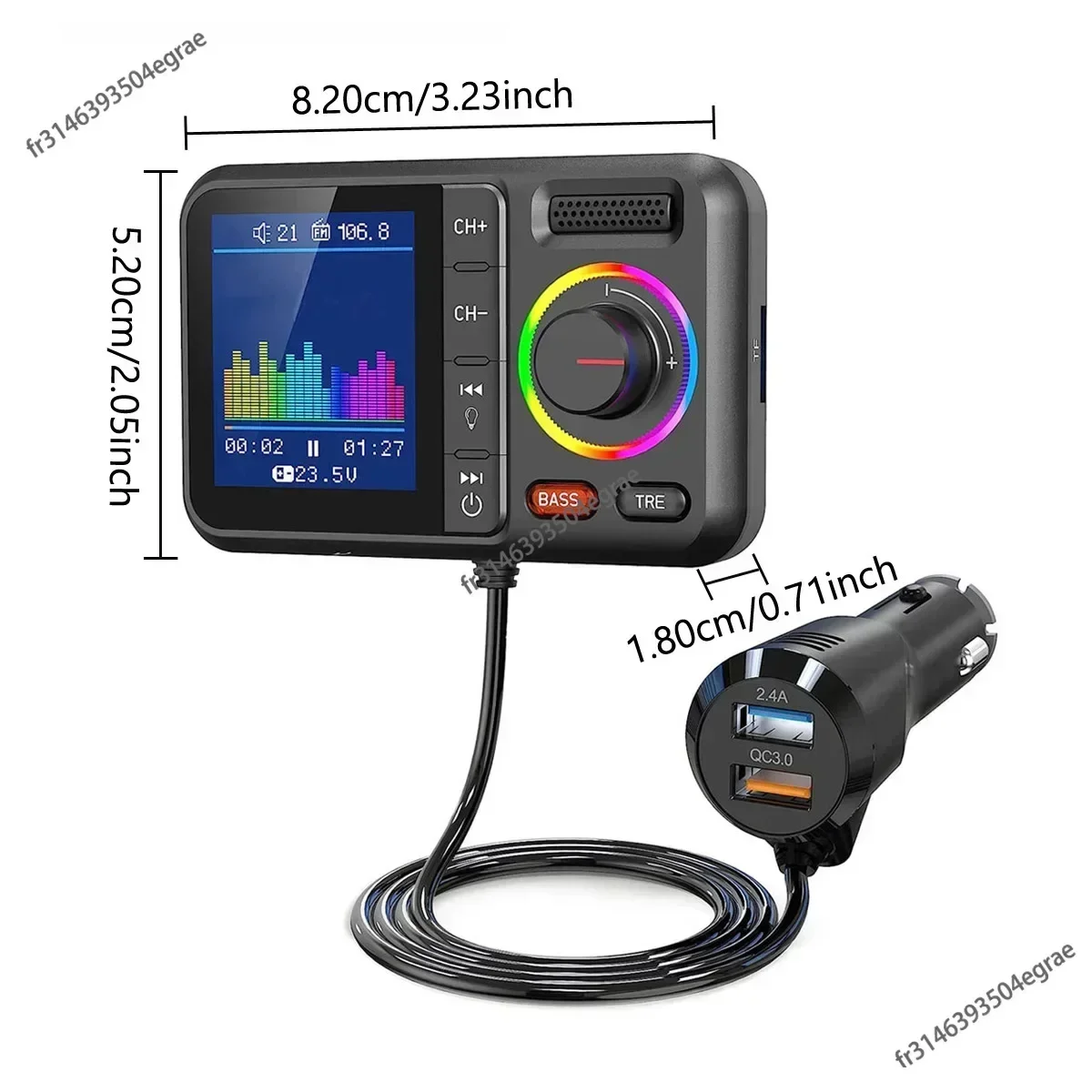 Wireless FM Transmitter with B - Wireless Car Charger ulasan dan harga