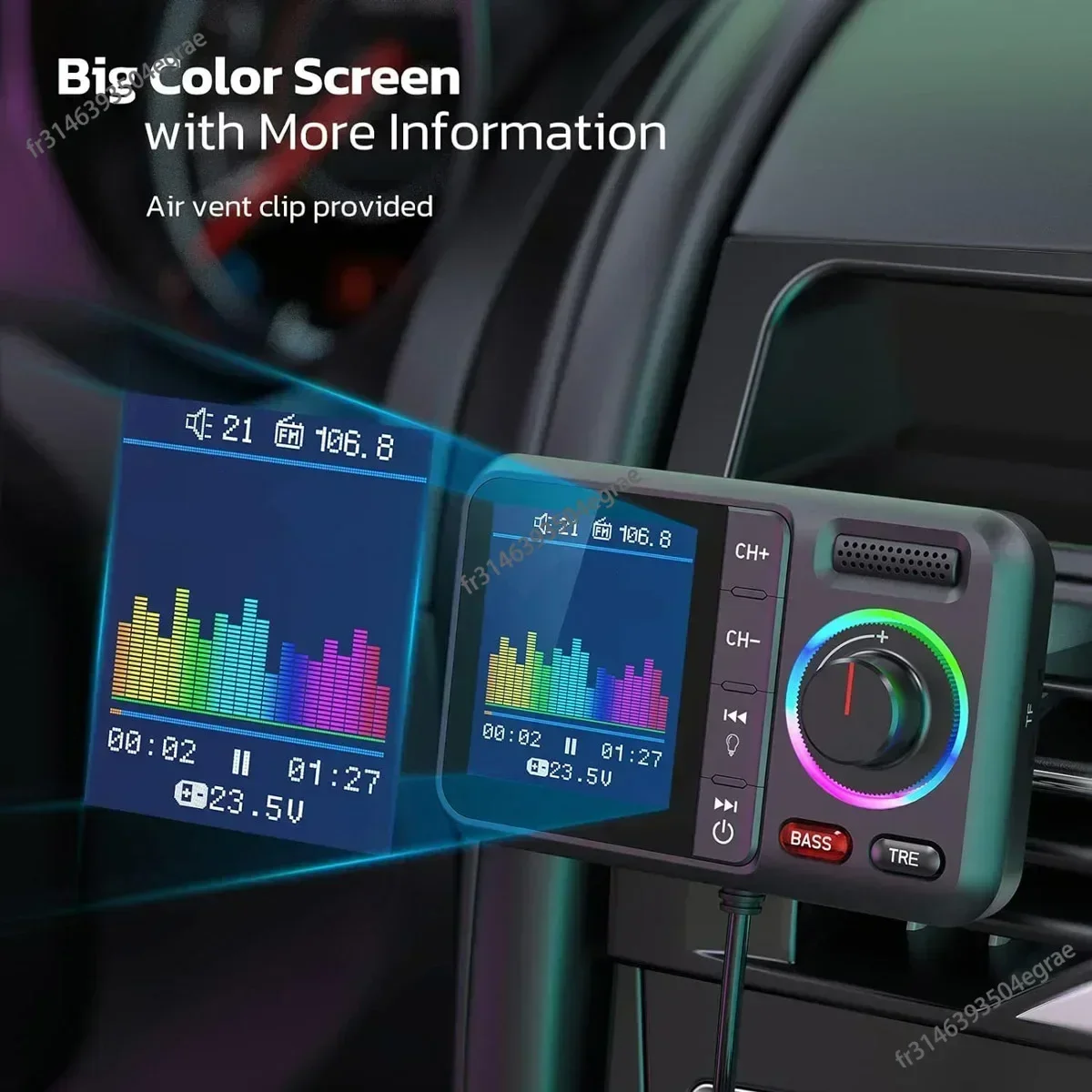 Wireless FM Transmitter with B - Wireless Car Charger ulasan dan harga